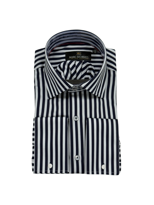 Navy Stripe Dress Shirt