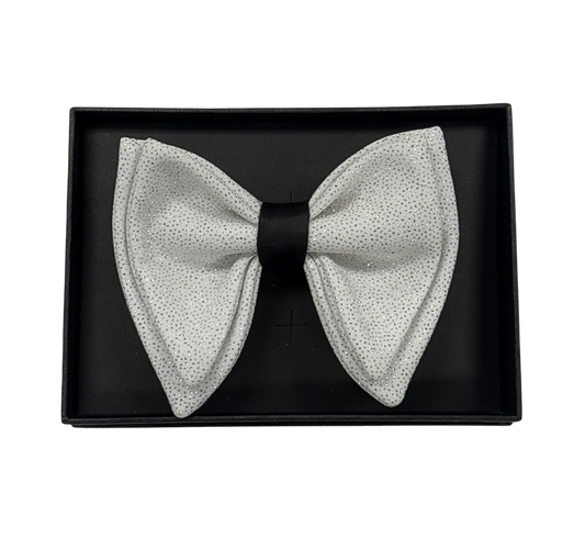 Ivory Shimmer Bow Tie