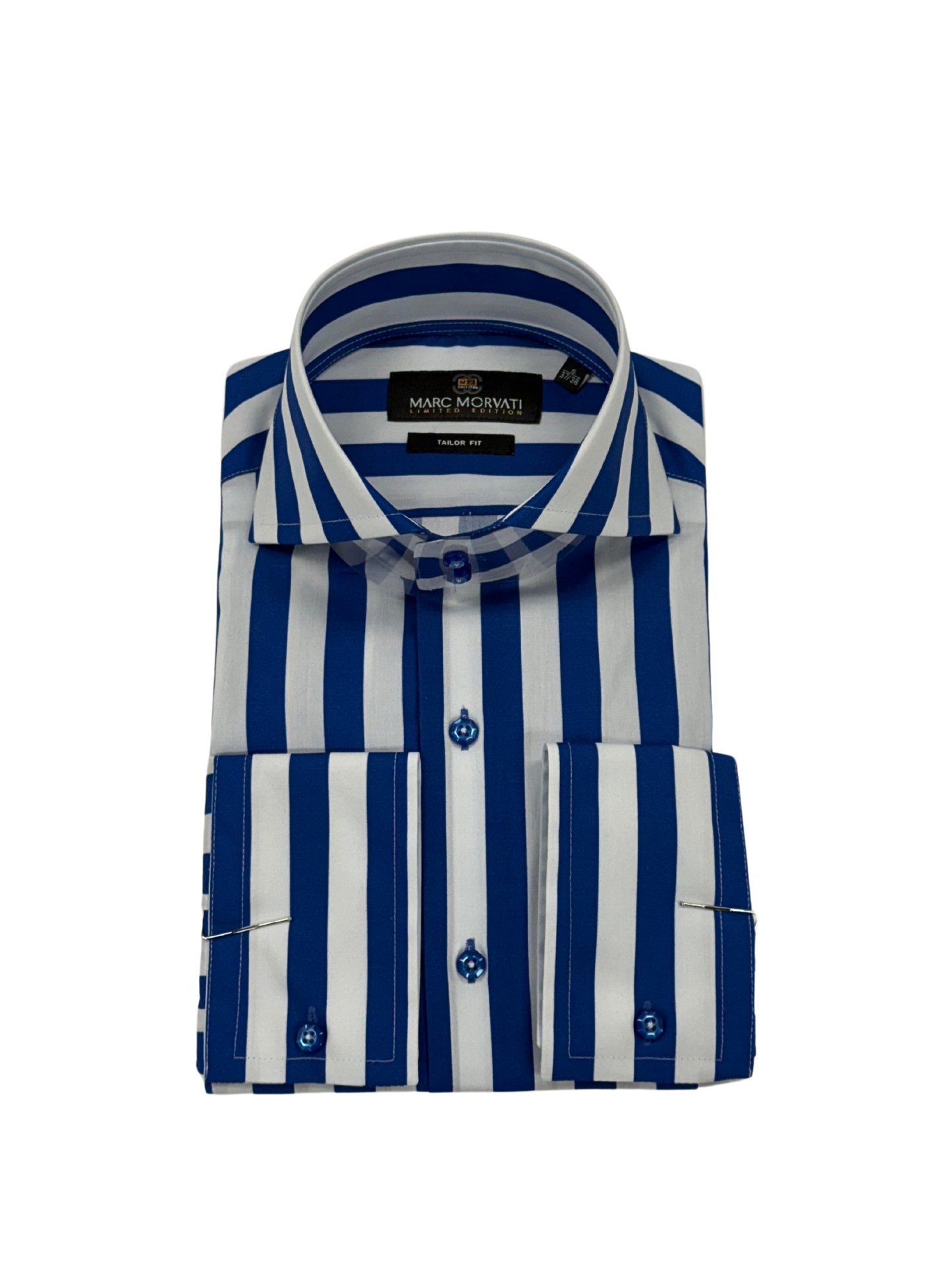 Royal Blue Stripe Dress Shirt
