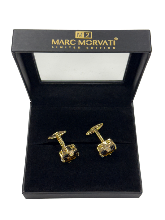 Golden Ember Crest Cufflinks | Gold