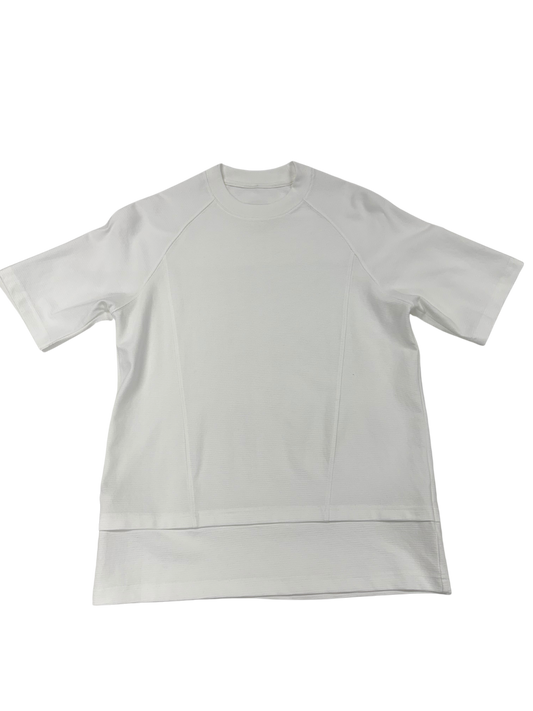 White Paneled Layered Tee