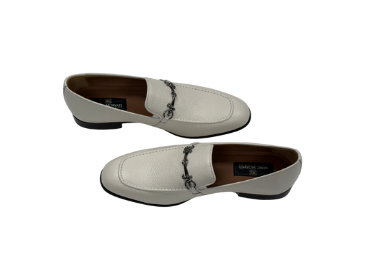 Ivory Leather Loafers