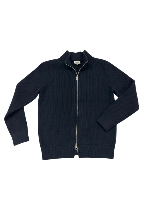 Midnight Navy Ribbed Zip