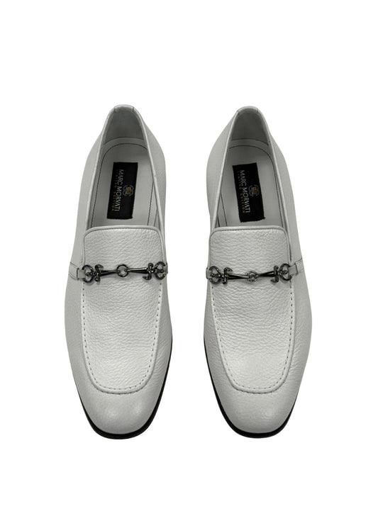White Leather Loafers