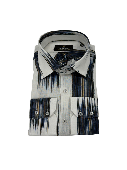 Midnight Wave Linen Shirt