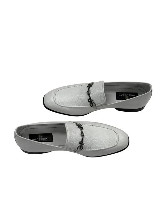 White Leather Loafers
