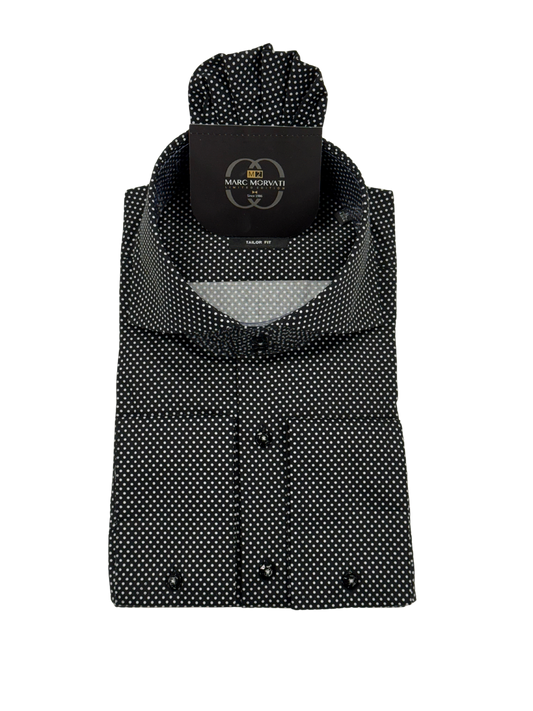 Black Polka Dot Dress Shirt