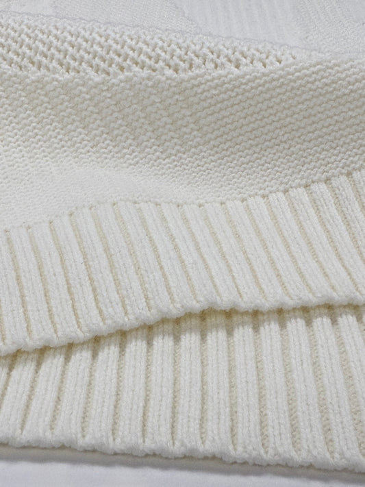 Ivory Sleeveless Mesh Knit