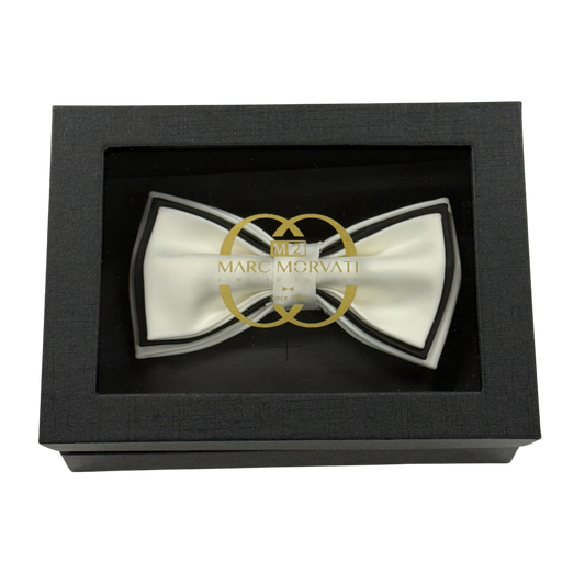 Ivory Framed Bow Tie