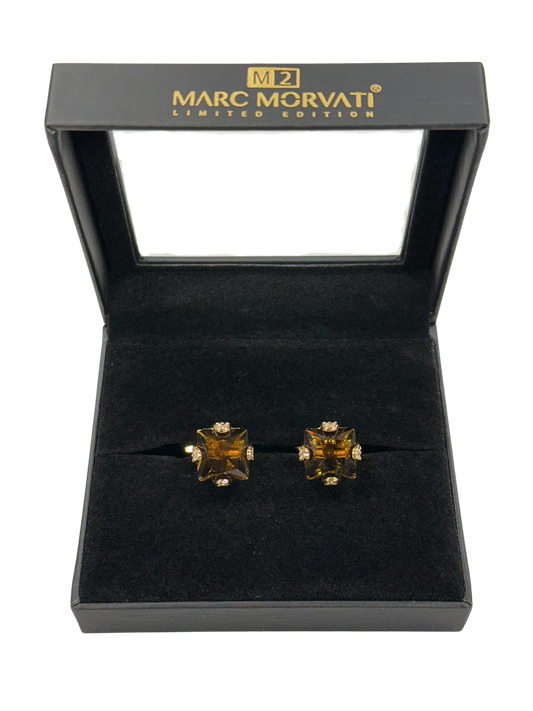 Golden Ember Crest Cufflinks | Gold