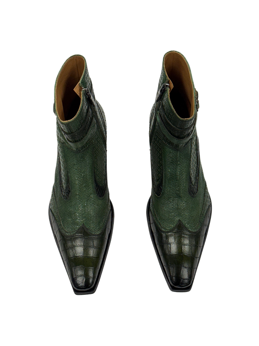 Forest Python Buckle Boots