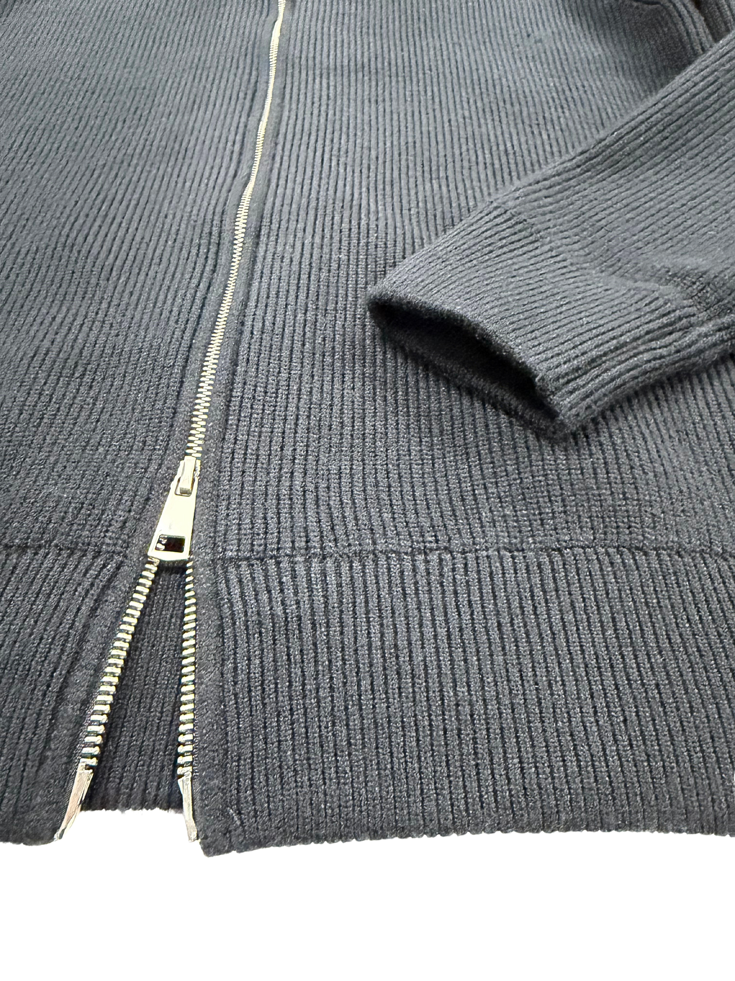 Midnight Navy Ribbed Zip