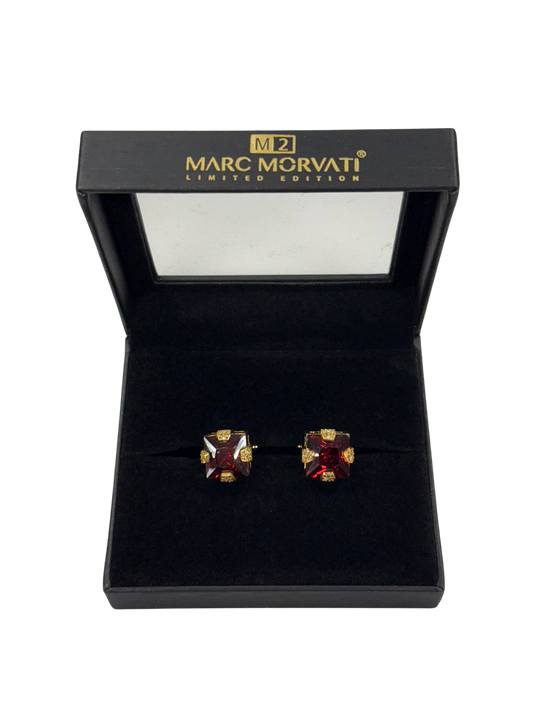 Crimson Crest Cufflinks | Gold