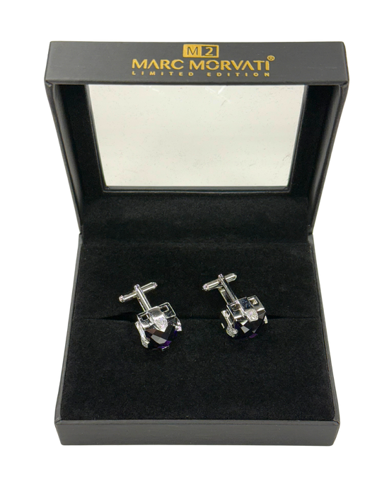 Violet Crest Cufflinks | Silver