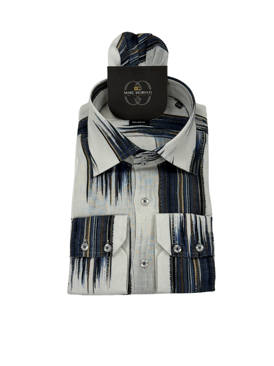 Midnight Wave Linen Shirt