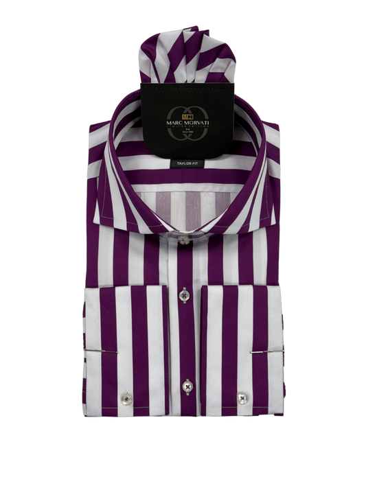 Purple Stripe Dress Shirt