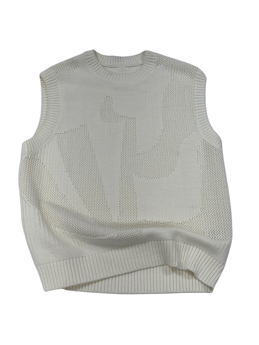 Ivory Sleeveless Mesh Knit