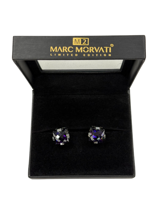 Violet Crest Cufflinks | Silver