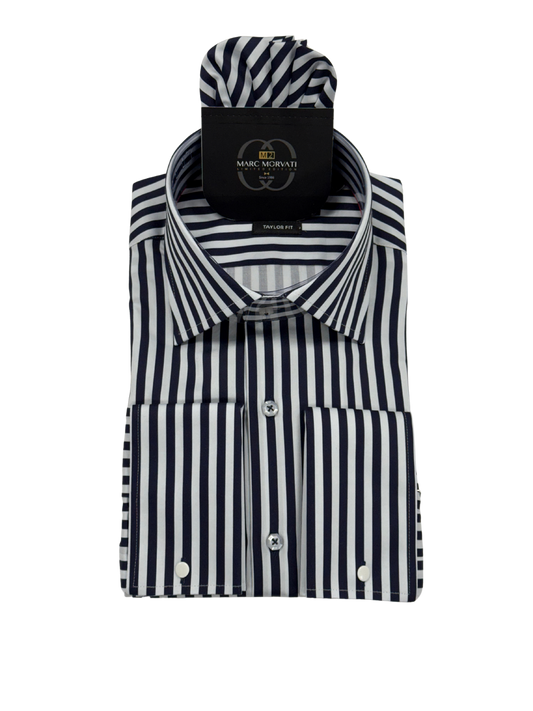 Navy Stripe Dress Shirt