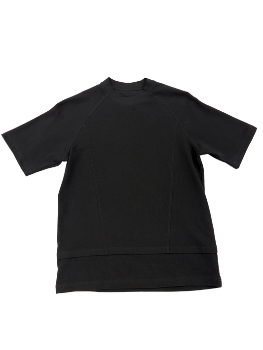 Black Paneled Layered Tee