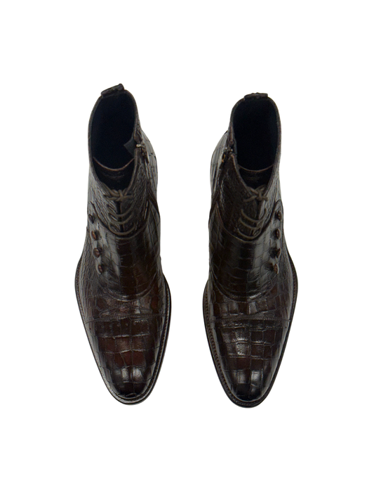Walnut Croc Boots