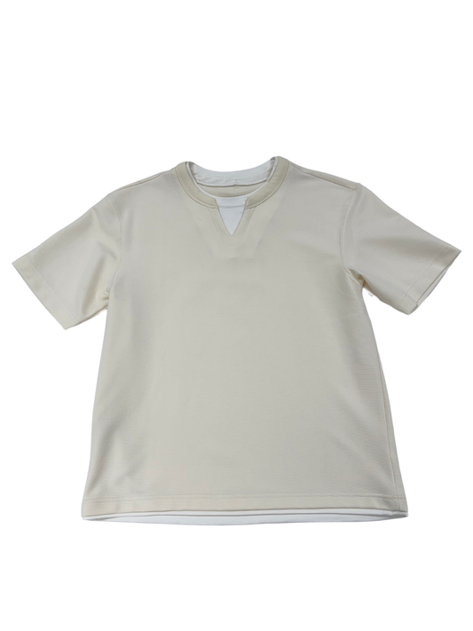 Ivory Double Layer V-Neck Tee