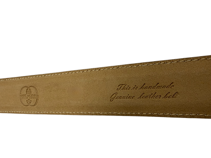 Croc-Embossed Leather Belt