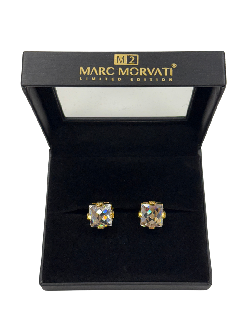 Crystal Crest Cufflinks | Gold