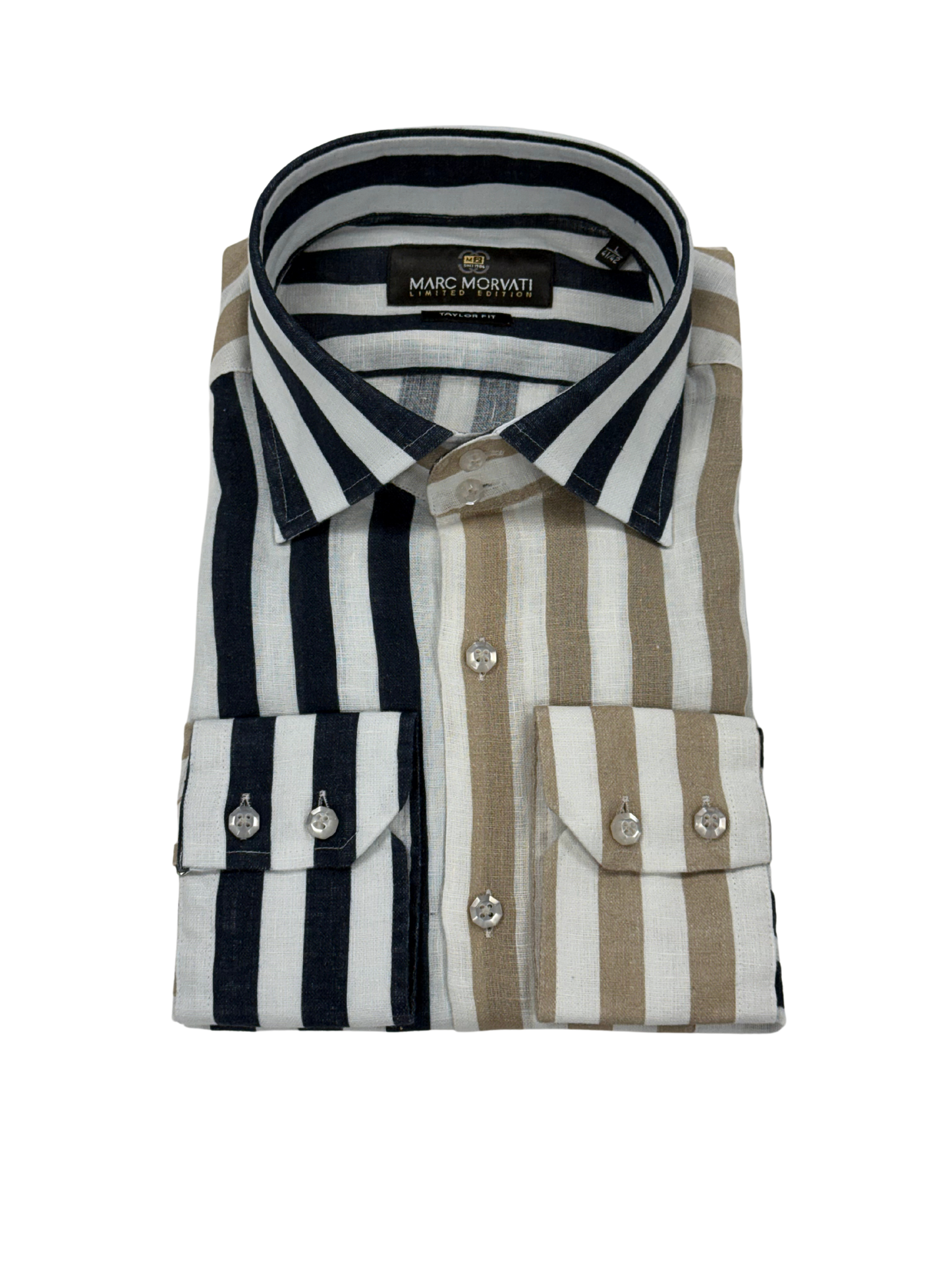 Split Stripe Linen Shirt