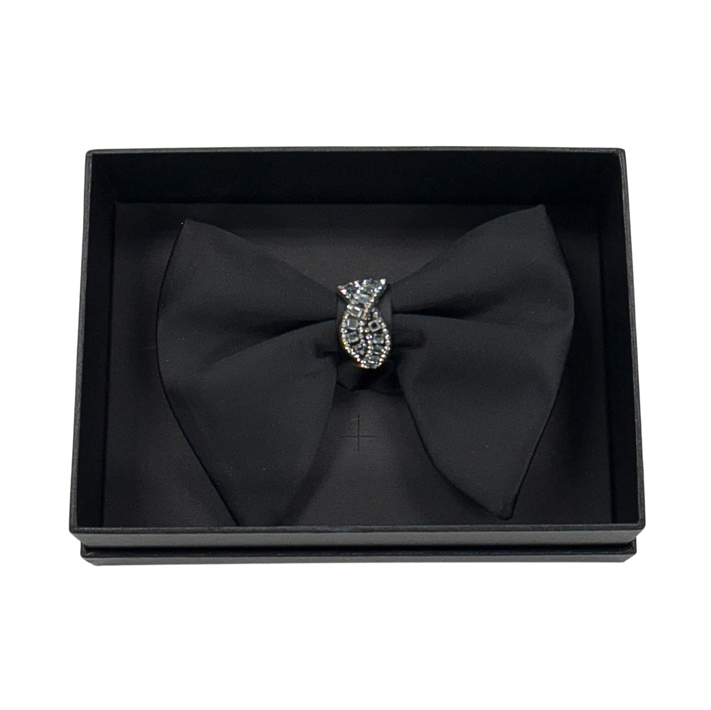Black Crystal Bow Tie