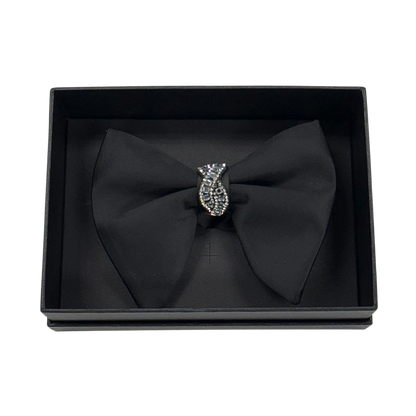 Black Crystal Bow Tie