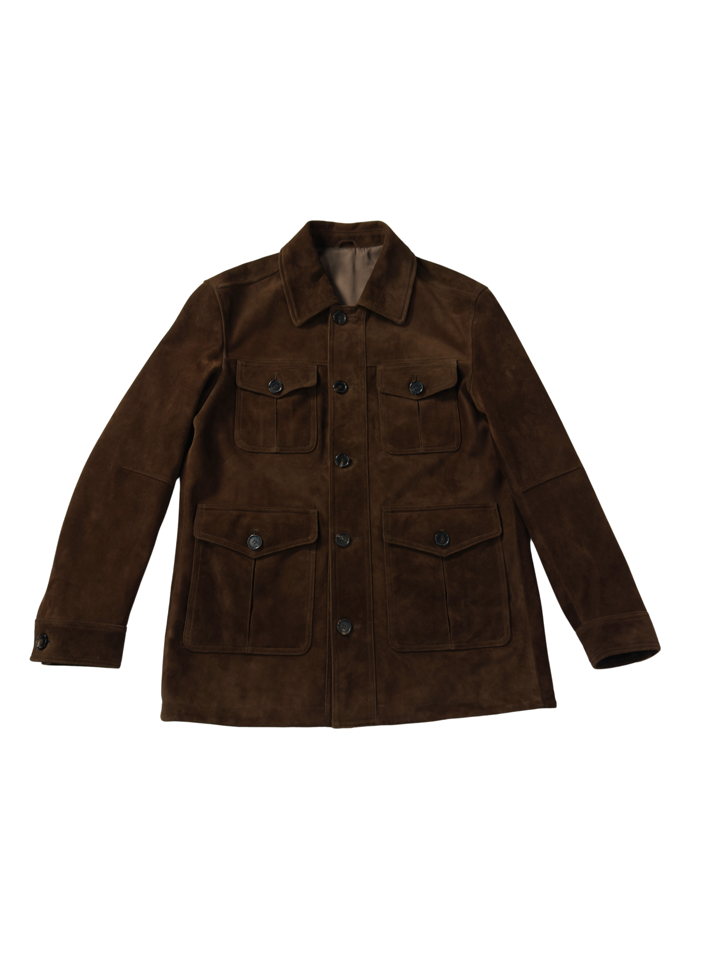 Brown Suede Utility Jacket