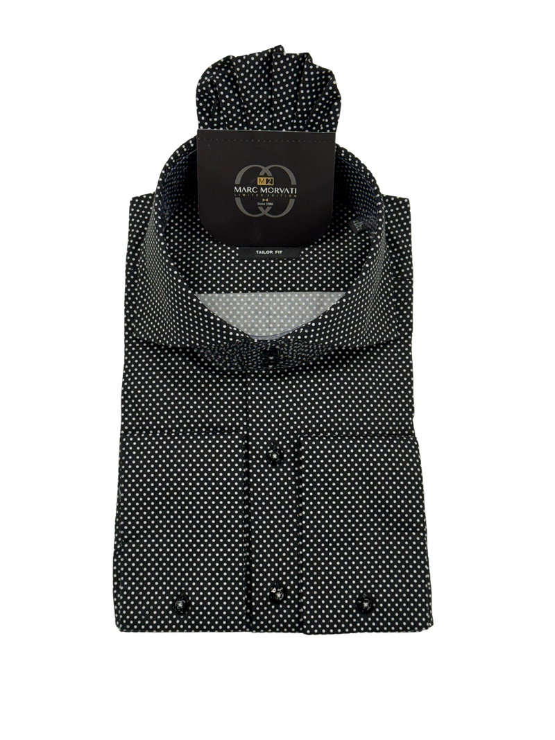 Black Polka Dot Dress Shirt
