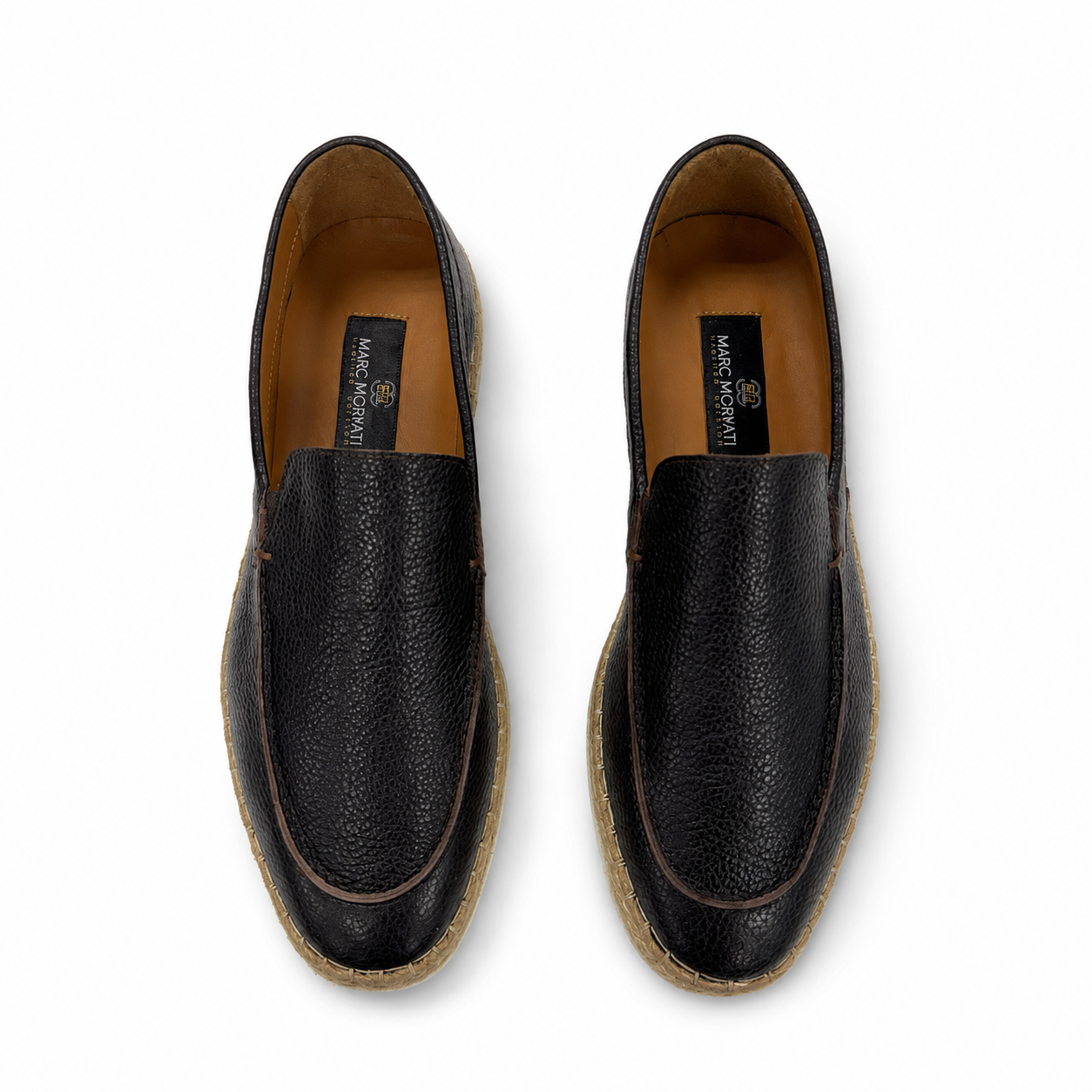 Chocolate Espadrille Leather Loafers