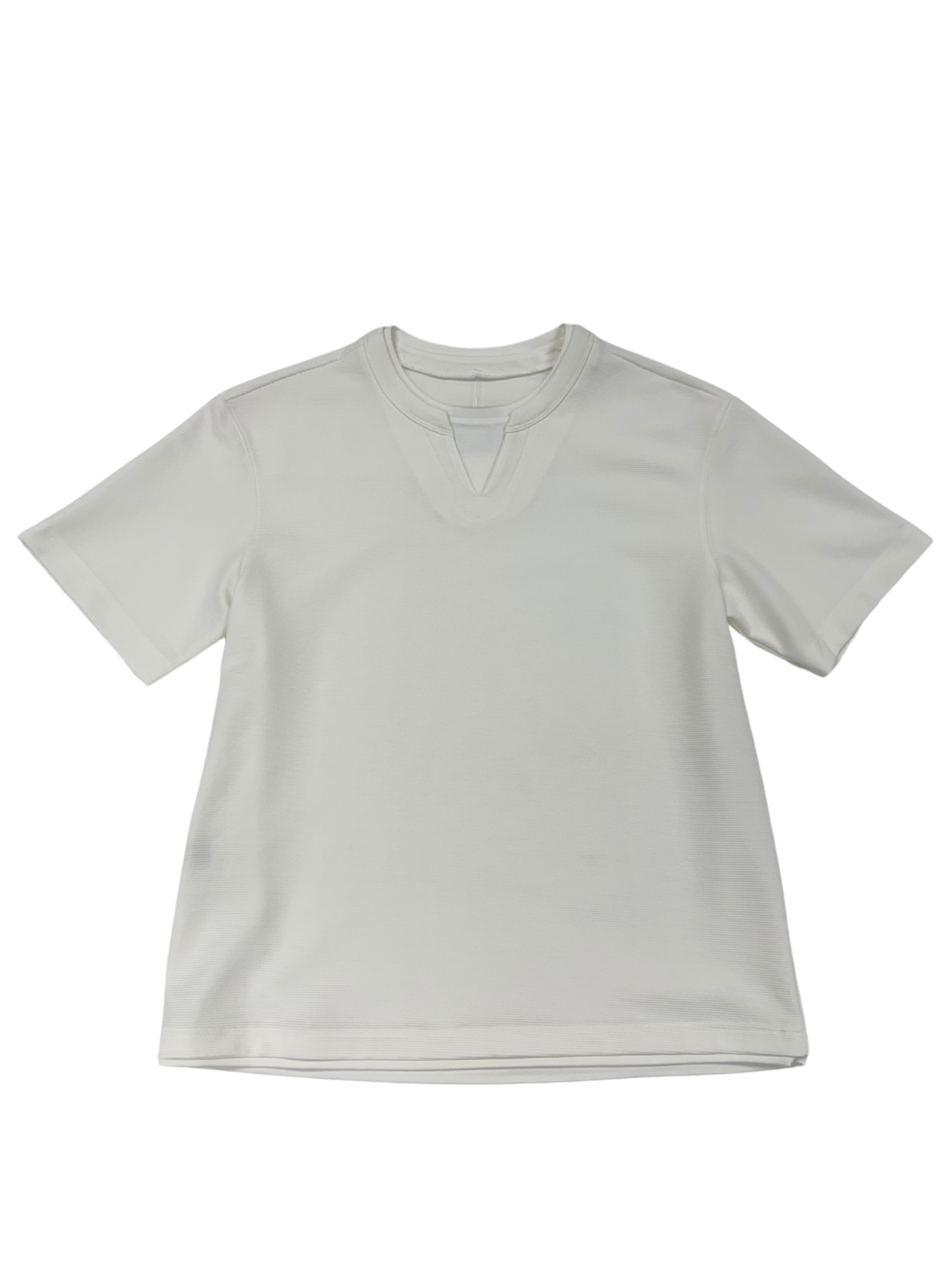 White Double Layer V-Neck Tee