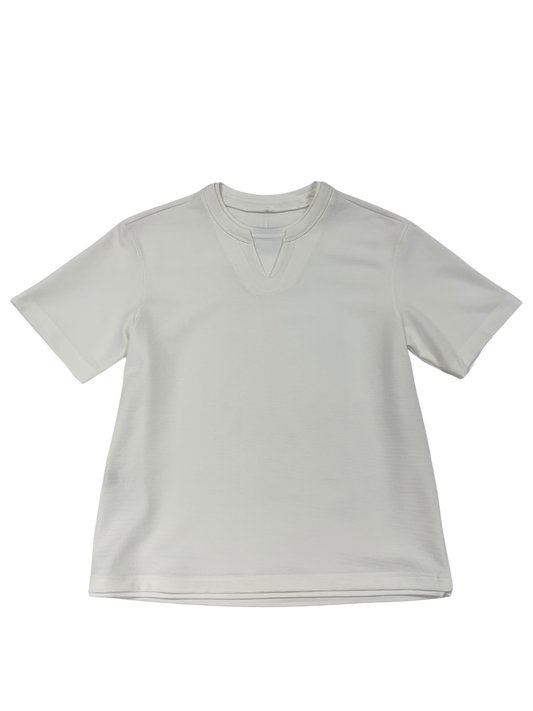 White Double Layer V-Neck Tee