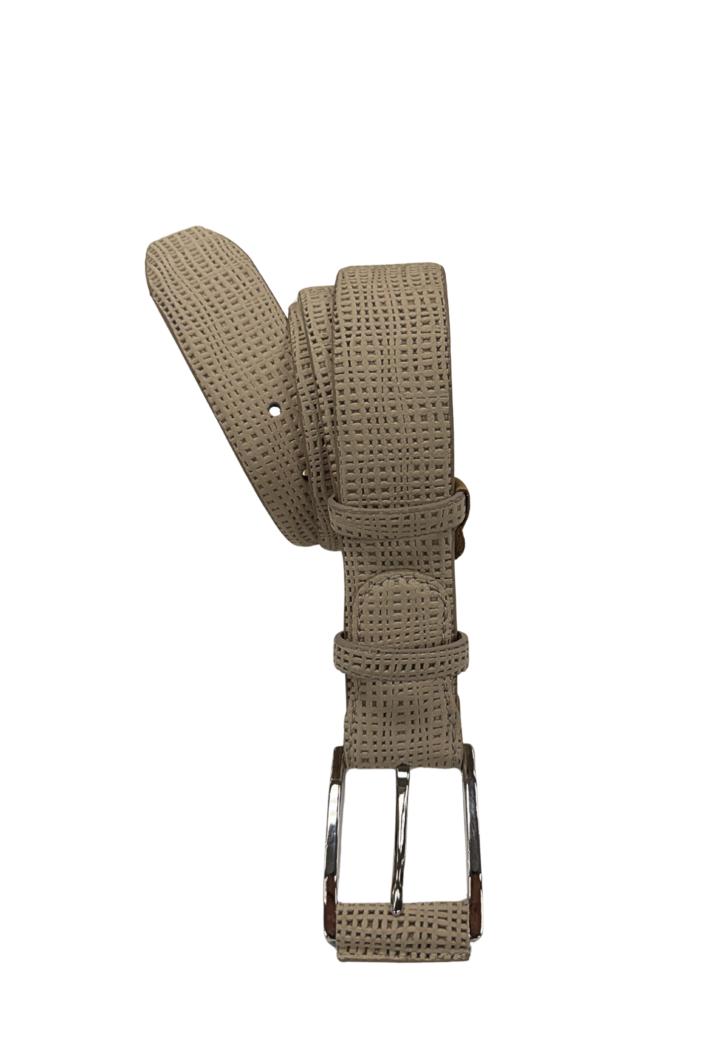 Taupe Woven Leather Belt