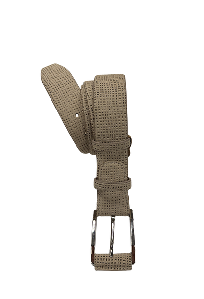 Taupe Woven Leather Belt