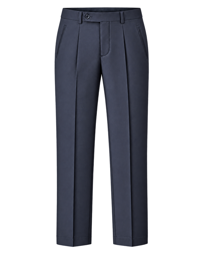 Navy Classic Wool Trouser