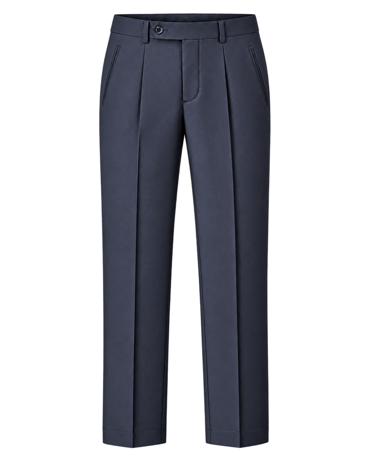 Navy Classic Wool Trouser