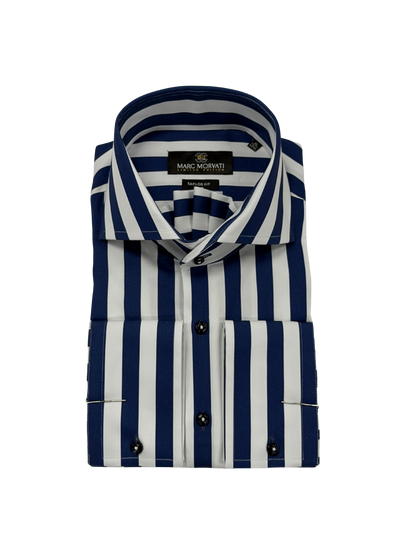 Navy Stripe Dress Shirt