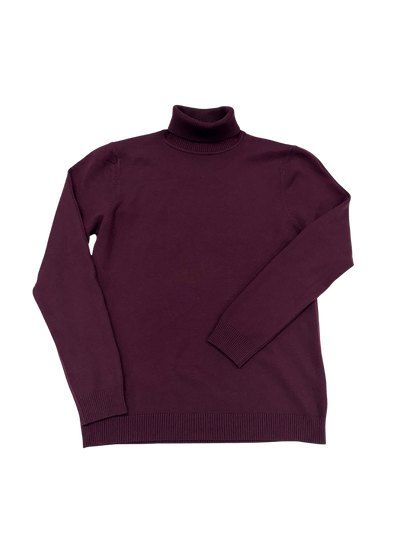 Burgundy Ribbed Turtleneck