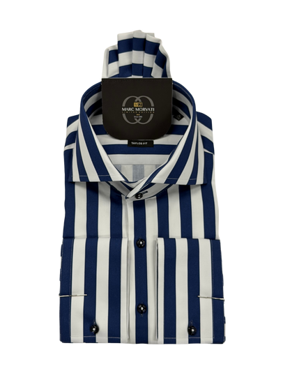 Navy Stripe Dress Shirt