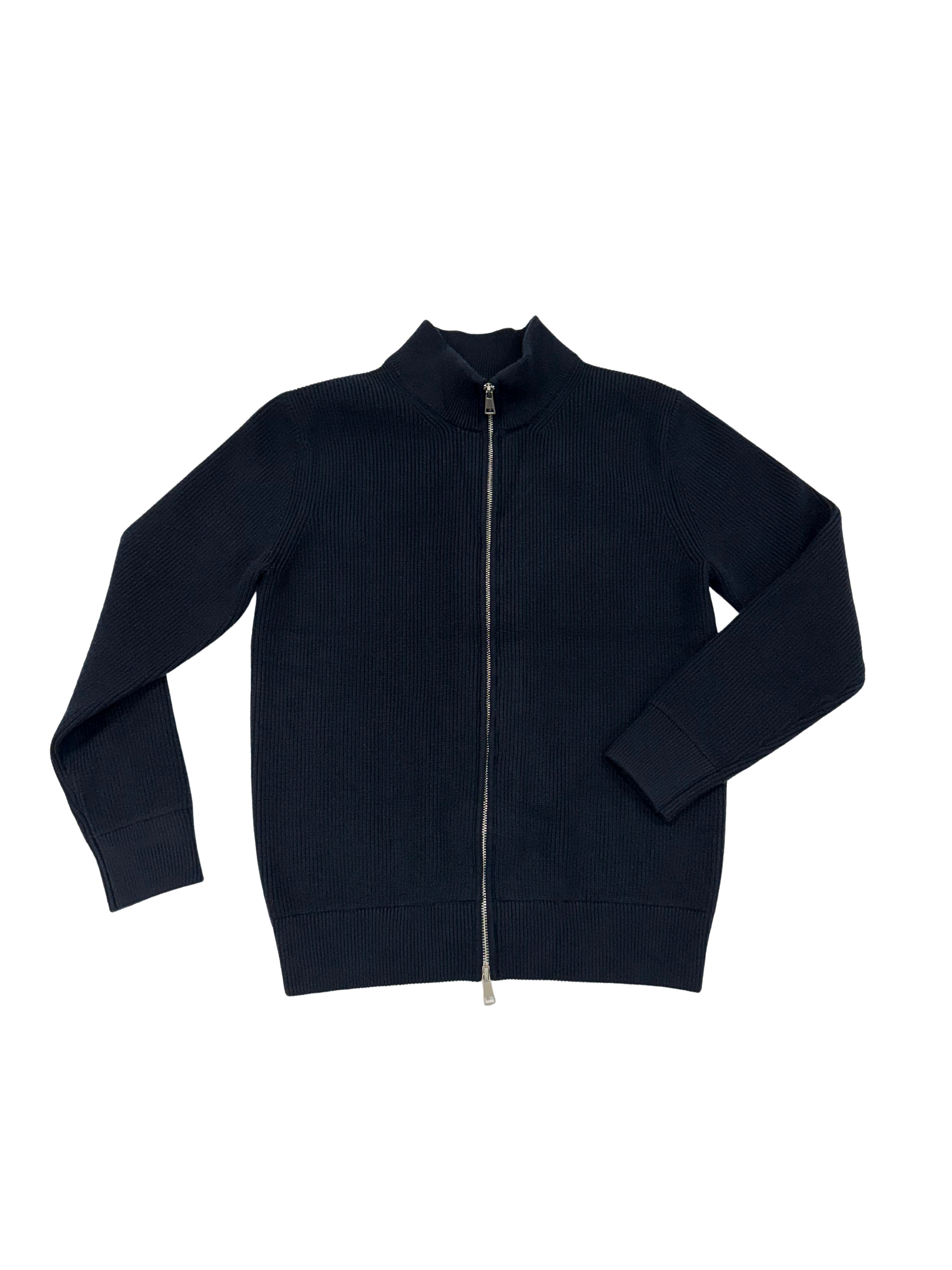 Midnight Navy Ribbed Zip