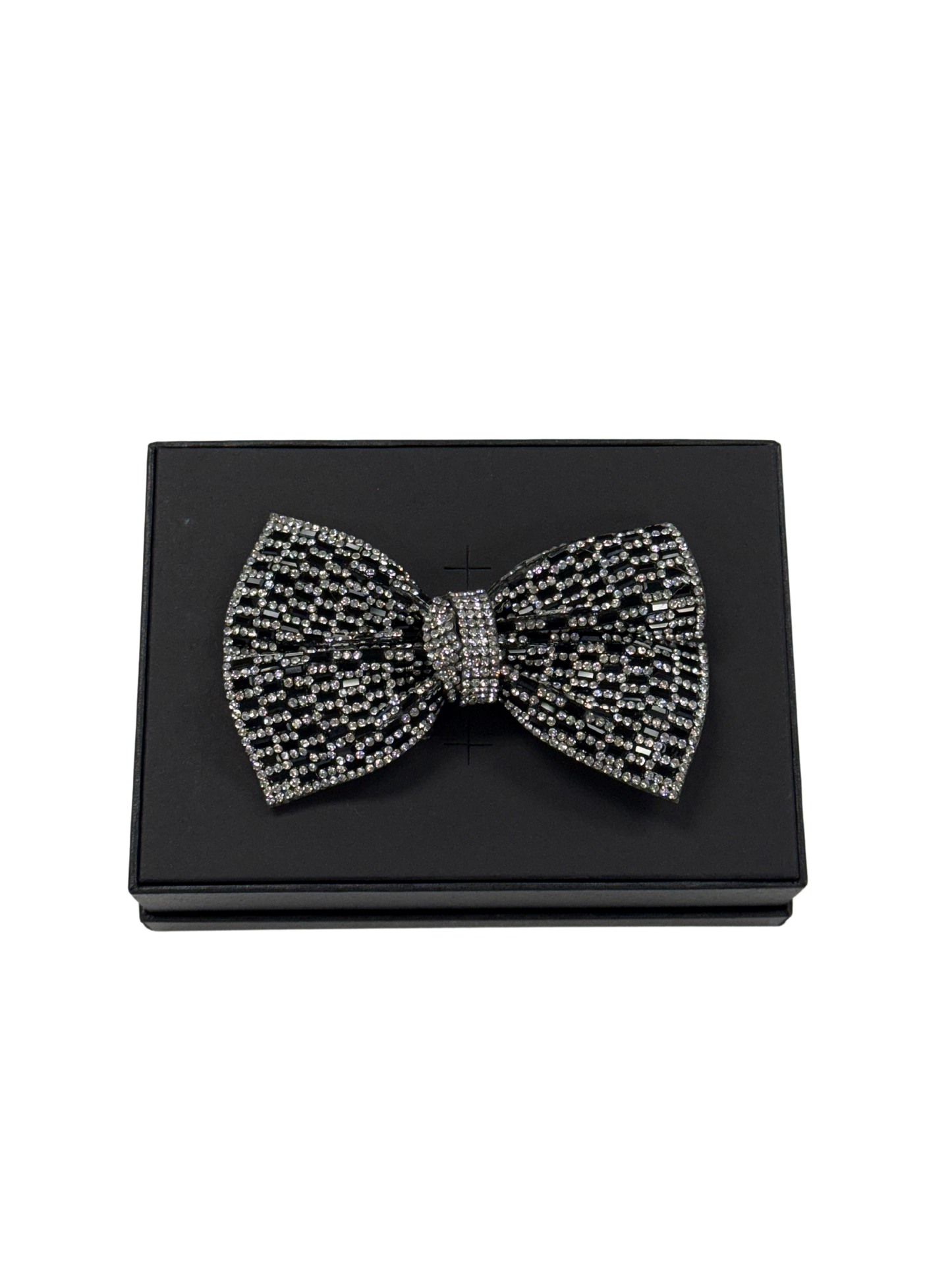 Black Pavé Crystal Bow Tie