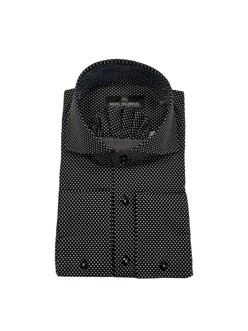 Black Polka Dot Dress Shirt
