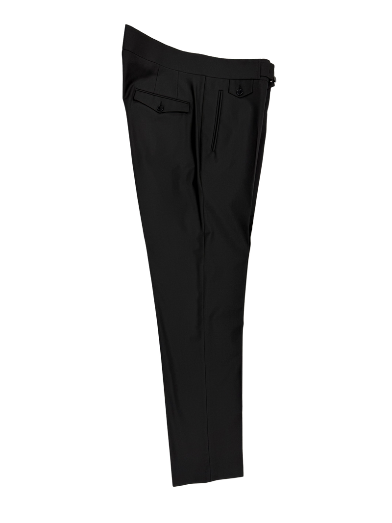 Black Tab Wool Trouser