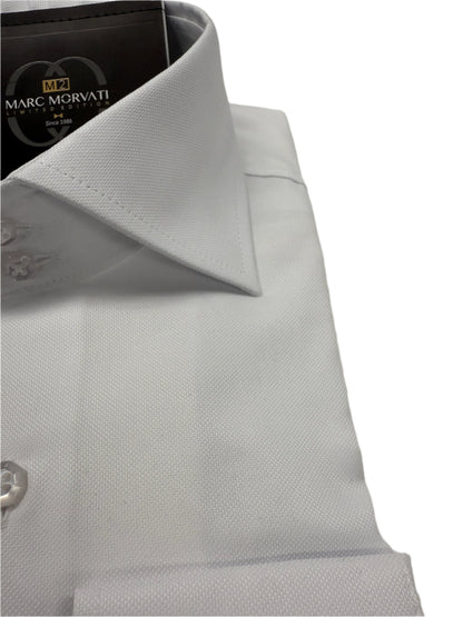 oxford weave white dress shirt White Oxford Weave Dress Shirt